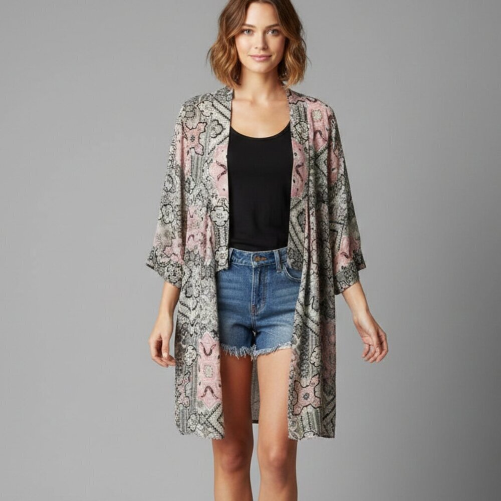 Tahari Boho Print Kimono